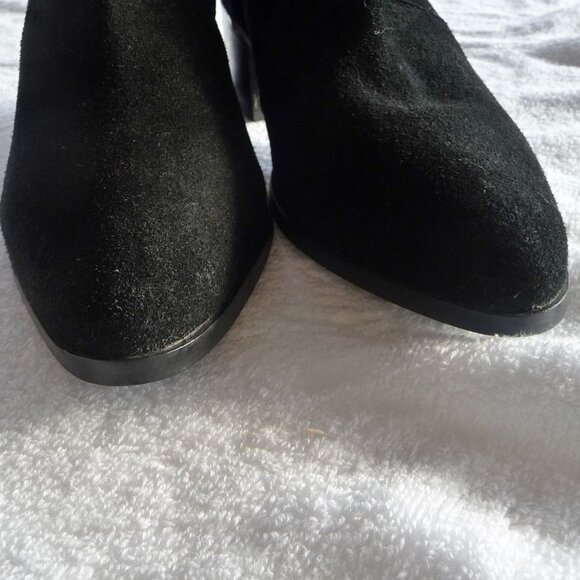 ASOS Keeta Suede Over The Knee Boots Black 7 - Picture 14 of 14